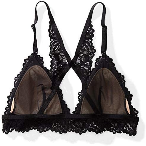 Amazon Brand - Mae Women's Front Close Lace Racerback with Detail Bralette (for A-C cups)
