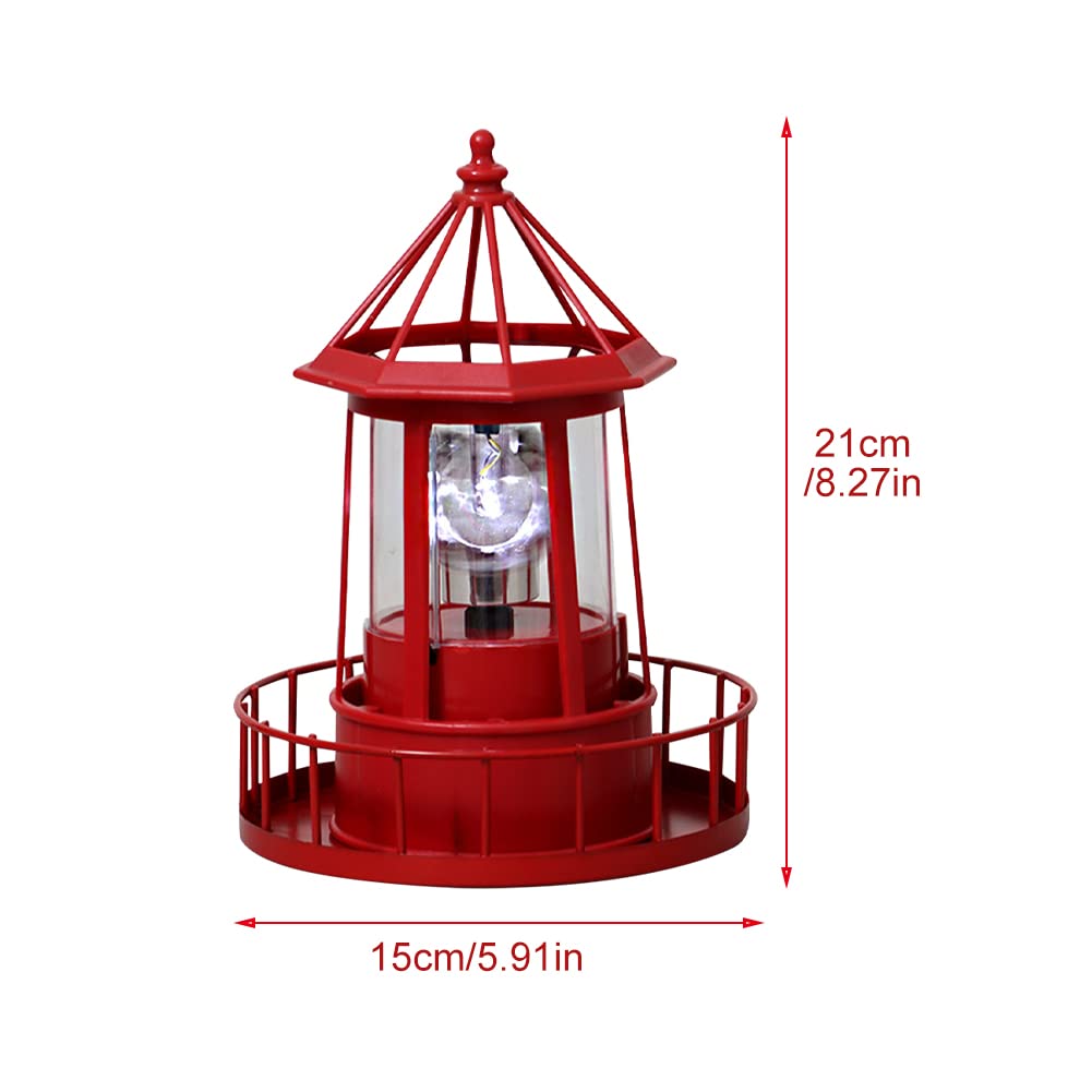 Snapklik.com : CALIDAKA LED Solar Powered Lighthouse, 360 Degree ...