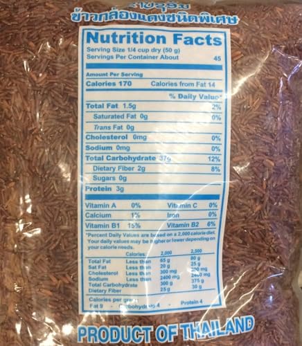 5 Pounds Asian Taste Red Cargo Rice, Product of Thailand (One Bag Per Order) image 4