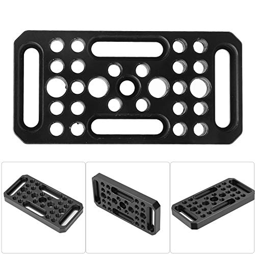 Image of Aluum y Video ing Cheese Expan Plate, C Plate for DSLR C, Weight CNC hining, with 1 /4 and 3 /8 S Holes for Adding Equipment,