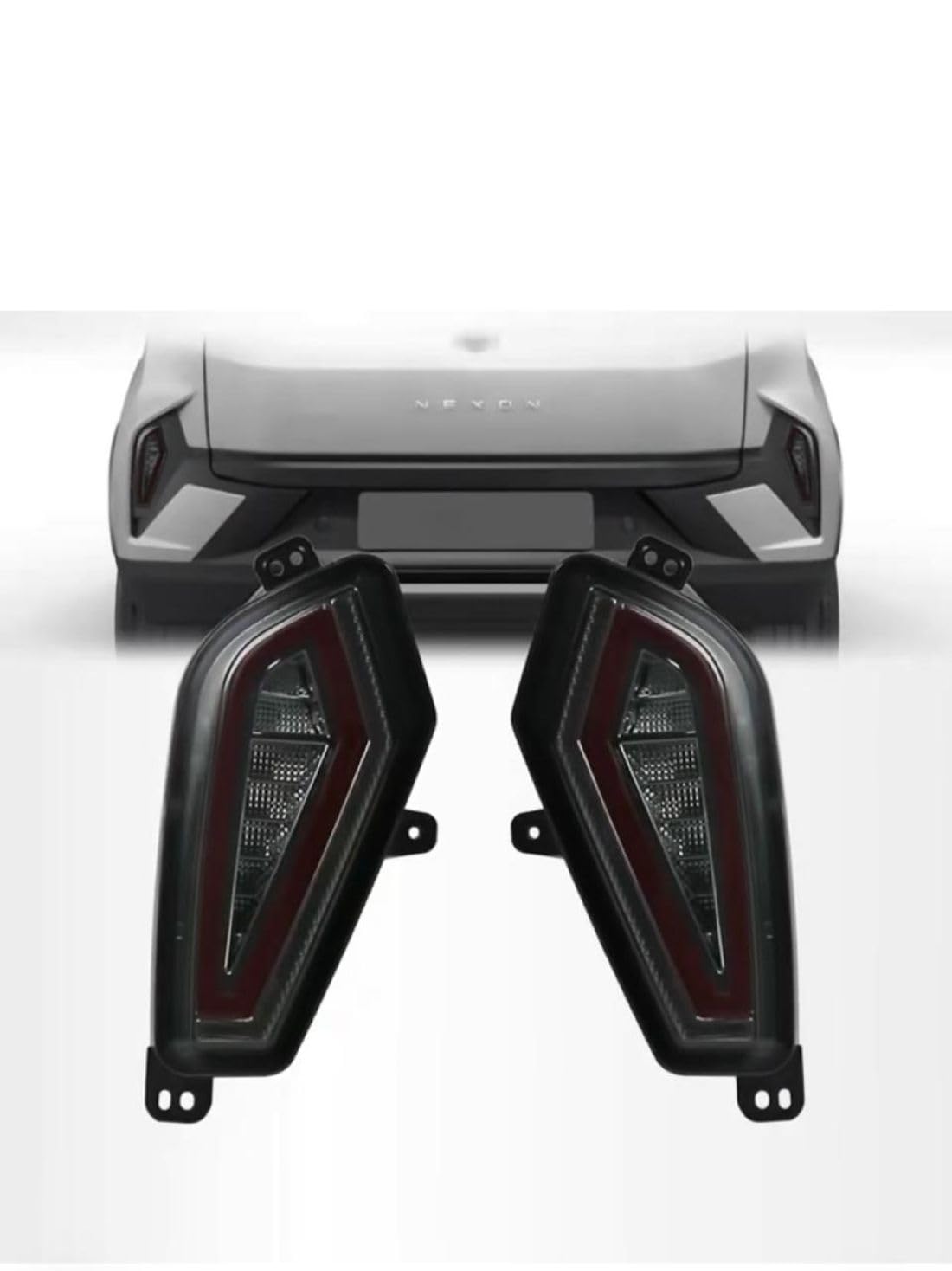 CARMART Rear Bumper Led Reflector Imported with running matrix yellow Indicator,Scan function & reverse Light compatible for Nexon 2023 24 25/CURVV-image-32