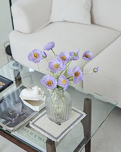 Kamang-Artificial-Poppy-Purple-Silk-Flowers-6-Stems-for-Home-Decor-Faux-Poppy-Flower-Centerpiece-Artificial-Purple-Silk-Flower-Arrangement-Purple-Floral-Arrangements-Centerpieces-Purple Kamang Artificial Poppy Purple Silk Flowers 6 Stems for Home Decor Faux Poppy Flower Centerpiece Artificial Purple Silk Flower Arrangement Purple Floral Arrangements Centerpieces Purple