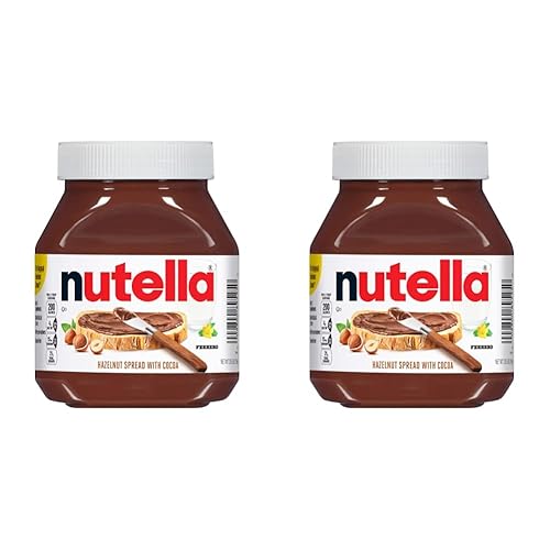Nutella Crema de chocolate y avellanas, cobertura perfecta para panqueques, 26.5 onzas (paquete de 2)