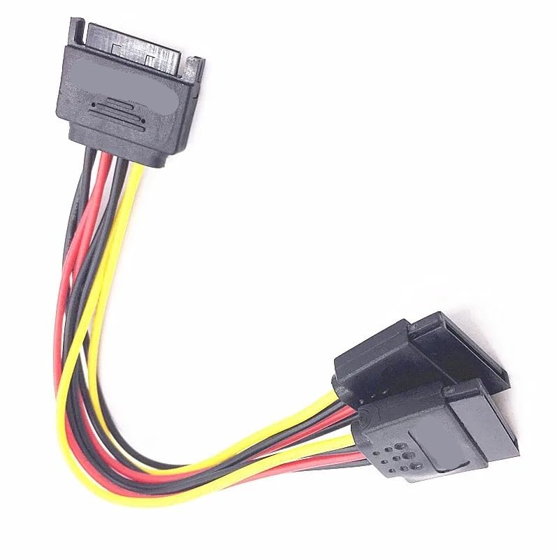 Cable divisor de energía SATA II 15Pin macho a 2 hembra 20cm miniatura 2