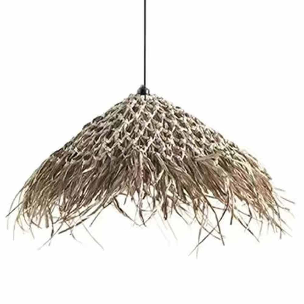 YANZHAOA Chinese Pendant Lights Minimalist Straw Hat Embedded Ceiling Fixture rattan Weaving Lampshade Hanging Light Country Wicker Rattan Home Lighting For Bedroom, Living Room, Dining Room