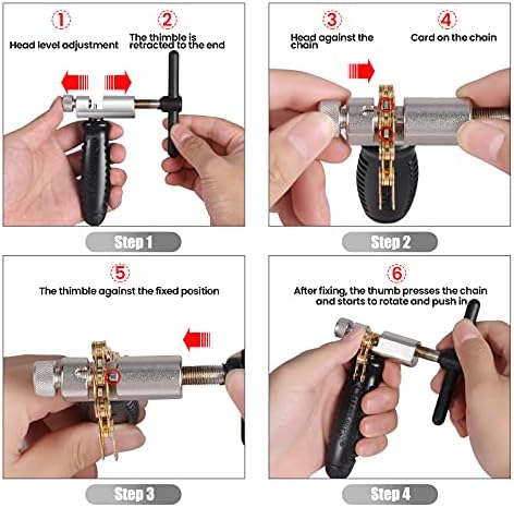 Oumers BIke Chian Breaker Tool, Universal for 7 8 9 10 11 Speed Chains Link, Remove Rusty Chains Easily. A Small Durable Bicycle Chain Splitter for Road Mountain Cycling Bike