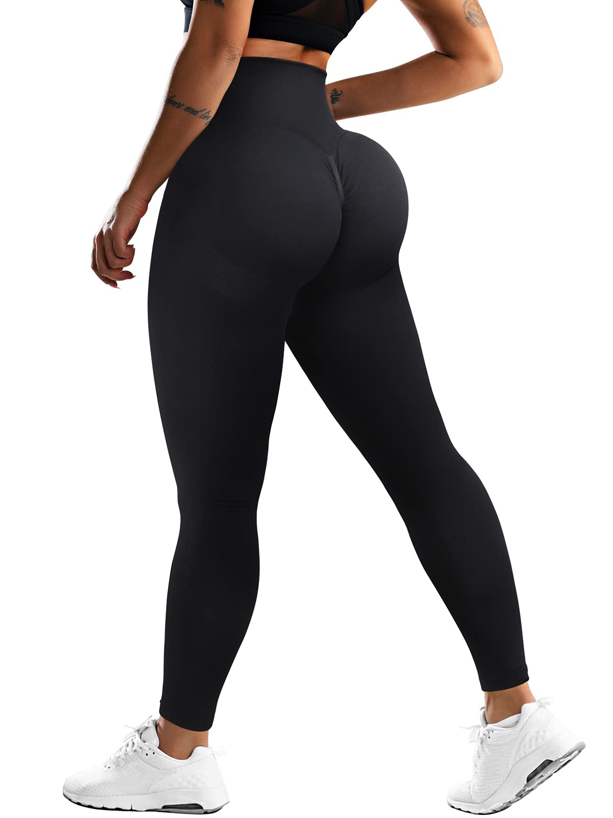 OMKAGIWomen Scrunch Seamless Gym Leggings High Waist Yoga Pants Butt Lifting Workout Leggings