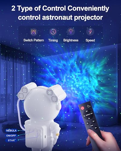 Image of Fussion Astronaut Galaxy Projector for Bedroom, Star Projector Galaxy Light with Remote and Timer, Nebula Night Light Space Projector for Ceiling, LED Galaxy Lamp Room Decor for Adults Kids Children