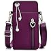 Petit Portefeuille de Sac à Main de téléphone, Sac à bandoulière pour téléphone Portable, bandoulière réglable et détachable pour téléphones Portables de Moins de 7 Pouces