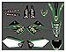 XIAOZHIWEN Motorrad Hintergrund Fender Gabel-Aufkleber abgeschlossen Grafikkleber Kit für Kawasaki KXF250 KX250F 2004-2005 Universal