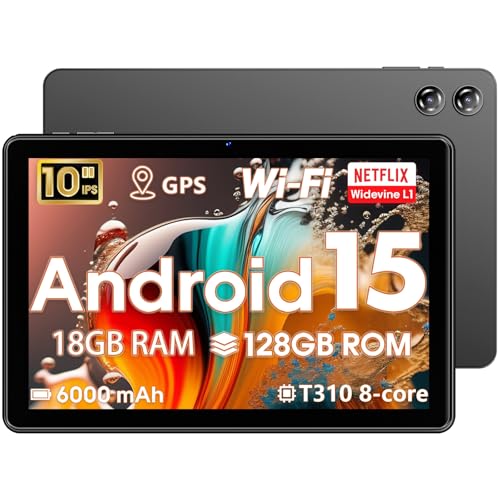 Hasskya Android Tablet 10 Zoll, 18GB RAM+128G ROM / 1TB TF Erweiterbar, 2025 Neueste Tablets,Widevine L1 Kompatibles Oct...
