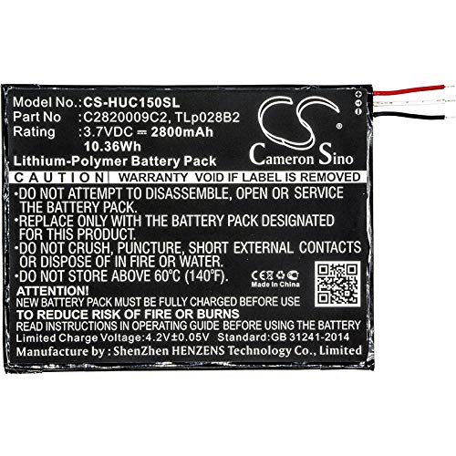 Ejjinenbby Replacement Battery Compatible for Alcatel OT-9002A OT-9002X OT-8055 One Pixi 3 (7) WiFi OT-8057 (2800mAh/3.7V), TLp028B2 TLp028BC TLp028BD C2820009C2 Battery