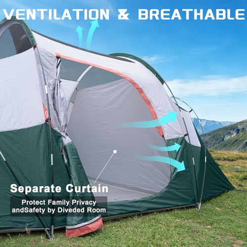 Carpa para camping HG para 10 personas impermeable tipo domo familiar miniatura 5