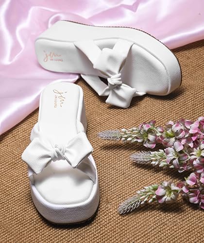Image of JM LOOKS Women's Open Toe Platform Wedge Sandals | Fashionable with Unique Upper Detail