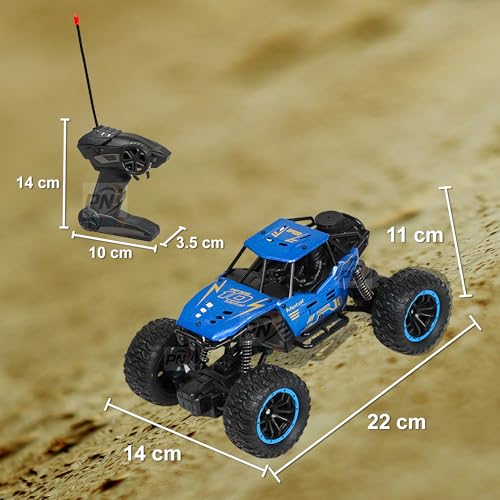 Image of Power Metal RC Monster Truck with Water Spray Smoke Effect - 2.4GHz Remote Control Off-Road Big Wheel Toy | Rechargeable 4x4 Stunt Car with Turbo Mist for Kids 6+ Years(Smoke Crawler - Blue)