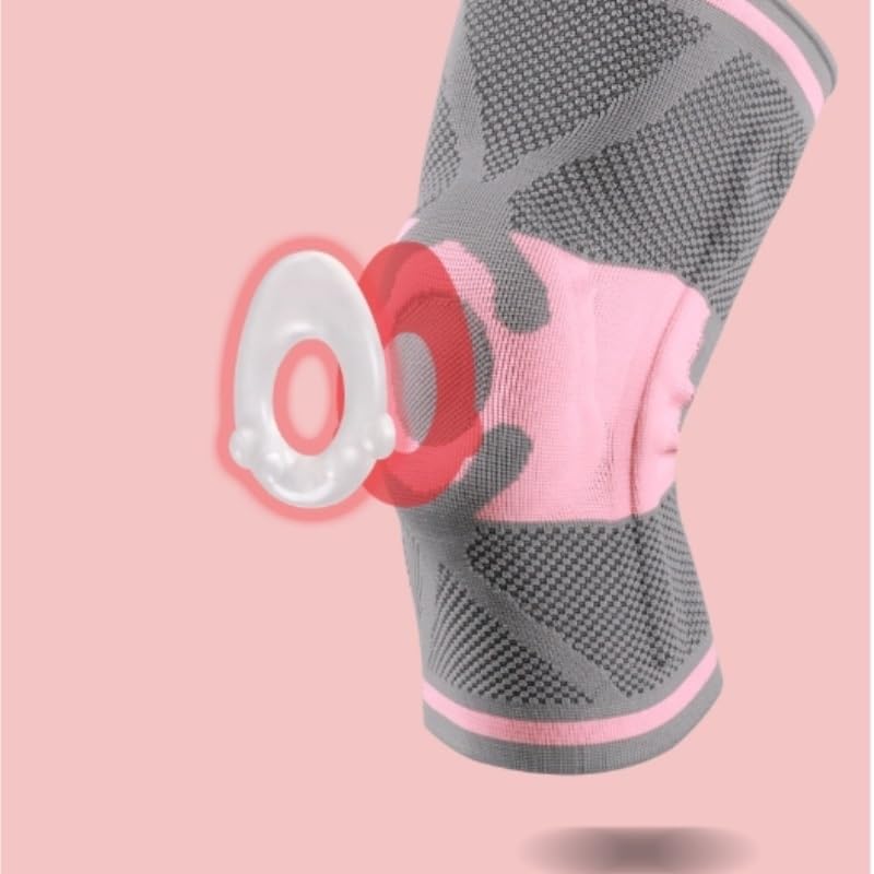 Spring Strip Support Silicone Anti-collision Sports Knee Pads With Breathable Pressure Protection
