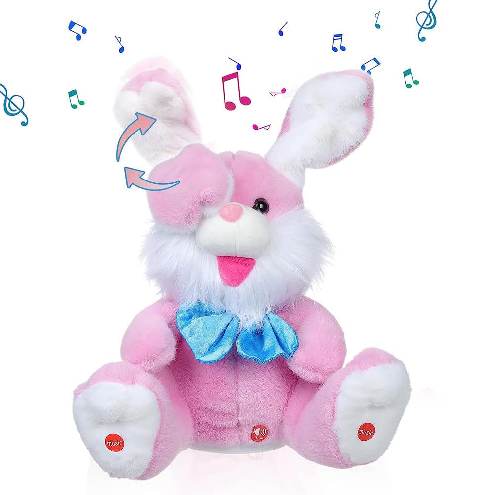  OriginalBashfulHotPinkBunnyうさぎ Amazon.com: Adurello Singing Plush Bunny Musical Toy Peek a Boo