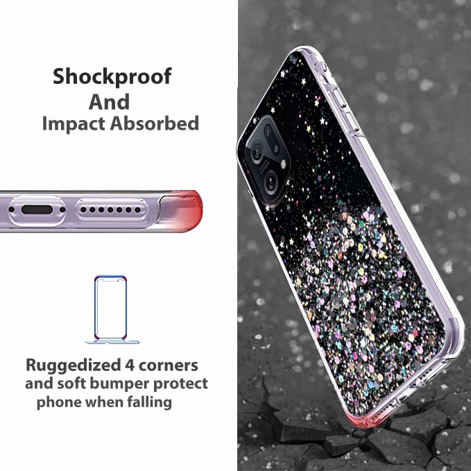 Brillante Custodia per OPPO Find X5 Lite, Glamour Effetto Glitter per OPPO Find X5 Lite Cover Trasparente Silicone Sottile Leggero Morbida Elegante Case Regalo per Donne (Verde