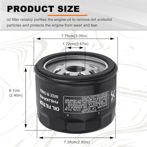 Image of 6 Pack 49065-0721 Oil Filter 49065-7007 for Kawasaki FR691V FR730V FR651V FR600V FX600V FX730V FS691V FS651V FR651V 4 Cycle Engine