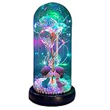 Demanca バラ 造花 Lechin 24Kゴールドローズ 枯れない花 金メッキローズ LEDライト付き電池式 薔薇 花束 プレゼントバレンタインデー 母の日 誕生日 結婚記念日 クリスマス 新年 お祝いに適用 彼女への贈り物プレゼントクリスマスプレゼントお正月プレゼントです (A)