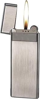 Portable Slim Lighter, Butane Torch Lighter, Cigar Lighter, Refillable Butane Lighter, Adjustable Flame Lighter, Birthday Gifts for Dad Husband, Gifts for Men (Gas Not Included) (Color : Blacks)
