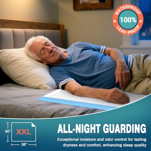 AAY Bed Pads Disposable 30" x 36" (100 Count), Extra Large Super Absorbency Disposable Underpads for Incontinence, Premium Leakproof Protective Chucks Pee Pads for Adult, Kids, Puppy Training - Image 5