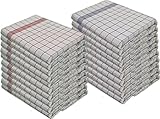 10 Stück Geschirrtücher -100% Baumwolle 50 x 70 cm-95 Grad Wäsche - bei 95 Grad Kochfest - 5 x Blau und 5 x Rot
