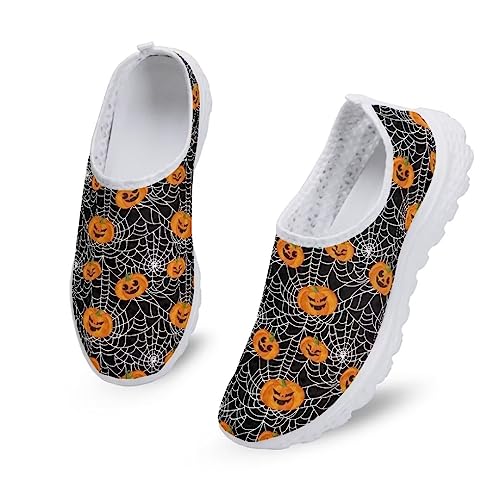 Jeiento Halloween Shoes for Women Men Halloween Party Walking Running Sneaker Shoes Slip-On Breathable Mesh Workout Fashion Shoes2