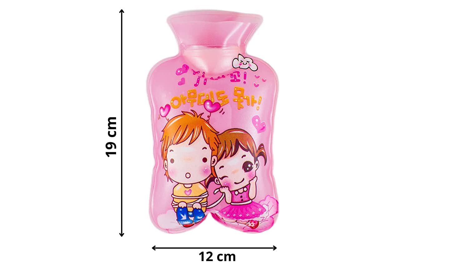 NOBILEA Winter Mini Warm Hot Water Bag Cartoon Pattern Hot Water Bottles Lady Kids Gifts Physiological Period Warm Accessories Pack of 2 with Assorted Color and Design 1