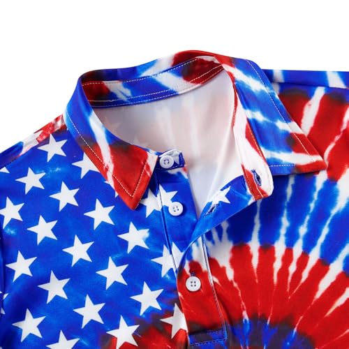 Cuddomper Boys Golf Polo Shirt 4th of July Independence Day 11-12 Years - image 5