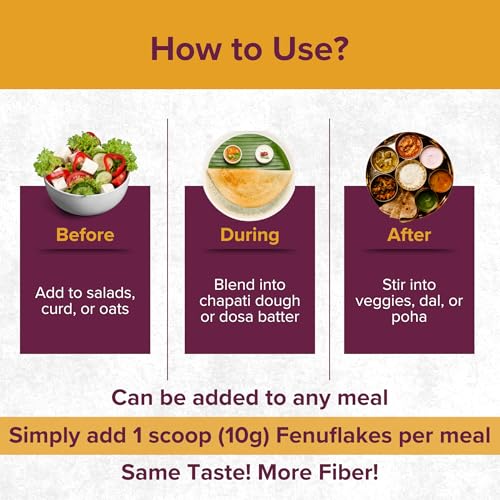 Image of Fenuflakes 300g Fiber Supplement | Bloating, Acidity & Constipation Relief | Prebiotic Fiber | Psyllium Husk & Isabgol Replacer | Helps in Managing Blood Sugar Levels | Neutral in Taste | Unflavored | Add to Any Food