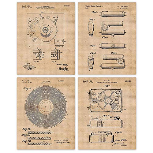 Vintage Vinyl Record Player Poster