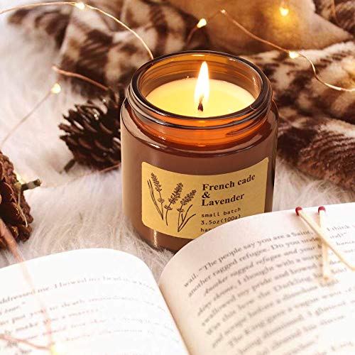 YMing Scented Candles, Aromatherapy Candles, Gifts for Women, Highly Scented and Long Burning Vintage Jar Soy Candles, French Cade & Lavender, Persimmon & Copal, Goji Berry & Tarocco Orange[3 Pack] - Thumbnail 2