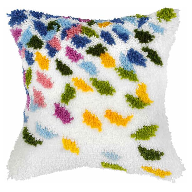 Orchidea Latch Hook Kit: Cuscino: Large: Confetti, Multi, 40 x 40 cm o 16 X 16 in