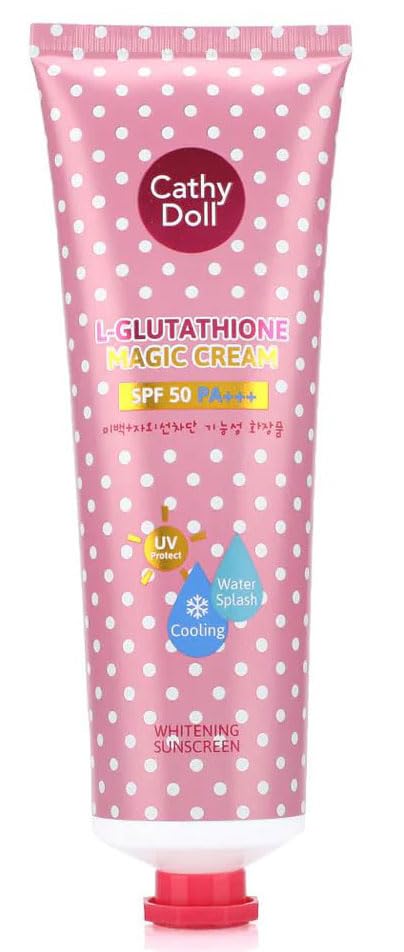 magic sunscreen glutathione Cathy Doll L-Glutathione Cream Whitening (SPF50 PA+++) 138mL to make pores instantly disappear Benefits of Cathy Doll Sunscreen