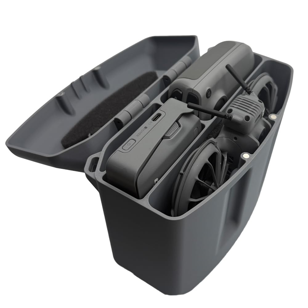Scatola portaoggetti per DJI Neo 2, custodia protettiva da viaggio portatile, antiurto, custodia protettiva rigida con coperchio magnetico e cinghia regolabile, può ospitare hub batteria e controller