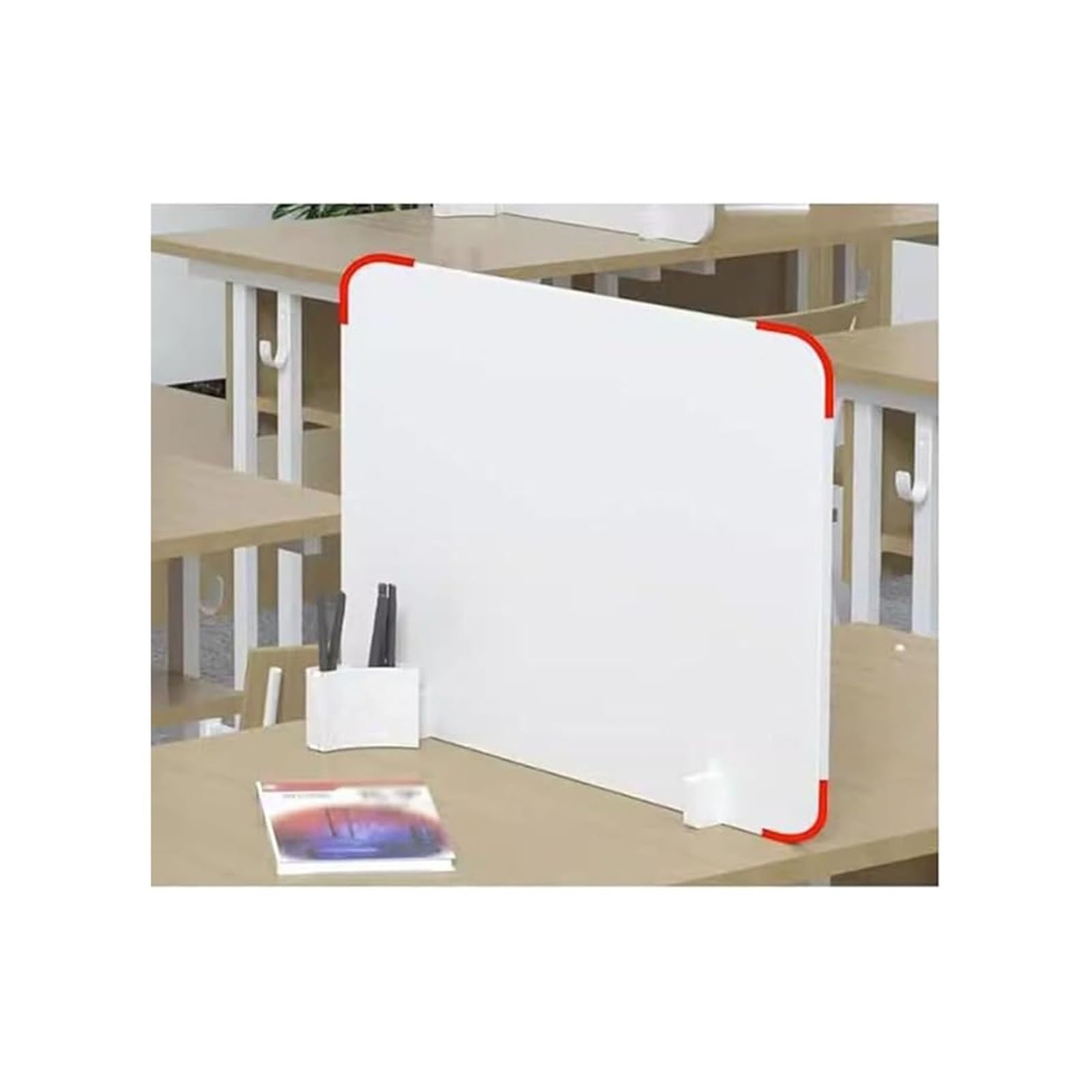 Pannello privacy scrivania per studenti verde 40x40cm divisorio per ufficio e aula per transazioni forniture per insegnanti scolastici