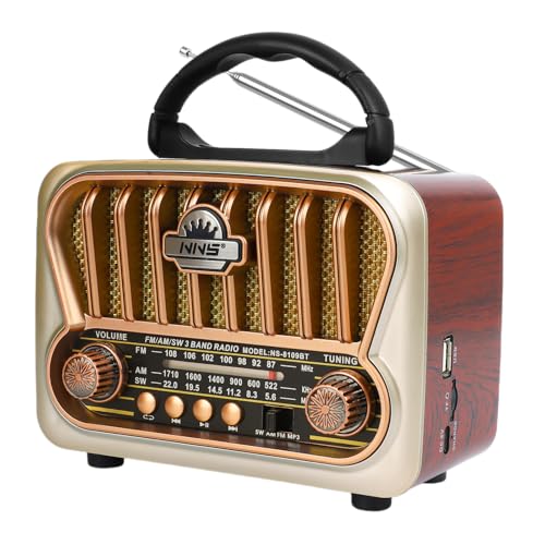 T.TAOMI Portable AM FM Radios, Transistor Shortwave Radio Retro Vintage Radios with Loud Speakers,...