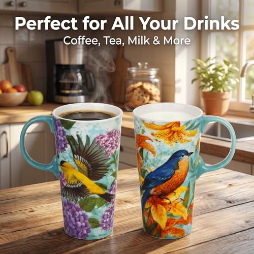 Set de 2 mugs cerámicos de viaje con tapa 17oz miniatura 7