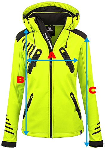 Rock Creek Damen Softshell Jacke Outdoorjacke Windbreaker Übergangs Jacke - Rot - 40/L