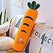 LEIhhdy 70-115cm süßes Fruchtkissen für Mädchen Schlafbeine Kissen Bett Plüschtiere Abnehmbare und waschbare Lange Streifen Kissen Superweich 95cm Karotte
