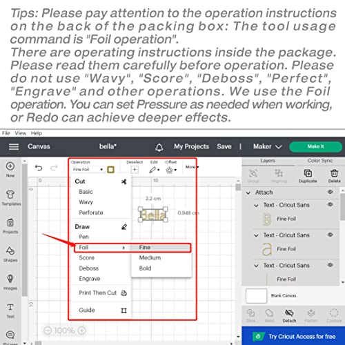 Dbwhole 22 Engraving Tool, With 2 Color & 7 Lovely Blank Tags, Compatible With Cricut Maker, Explore, Explore Air thumb #5