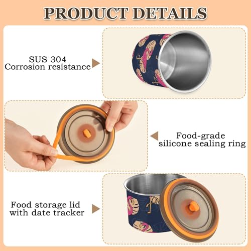 Contenedor Hermético para Café de Acero Inoxidable 900 ML miniatura 4