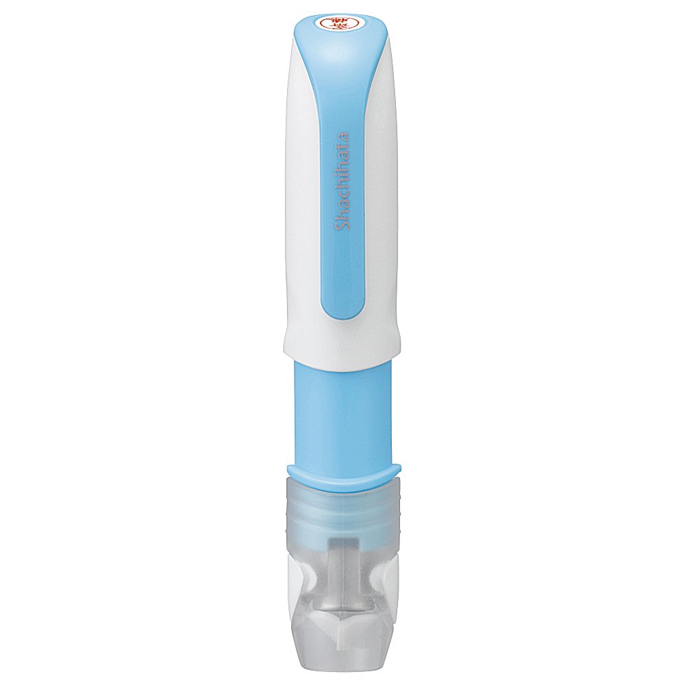 Shachihata name 6 pre-calibration mini tampon bleu pour petits espaces administratifs