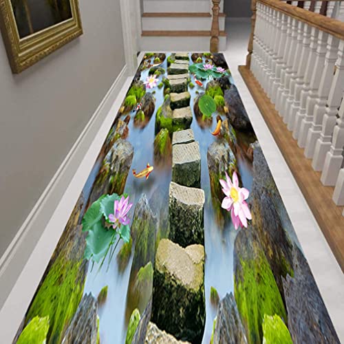 Alfombras pasillo modernas 3D para decorar salas de estar y dormitorios amplios 6