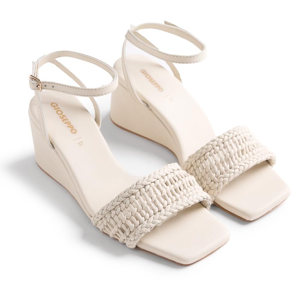 GIOSEPPO Women's Marereni T-Strap, Ivory White, 6 UK