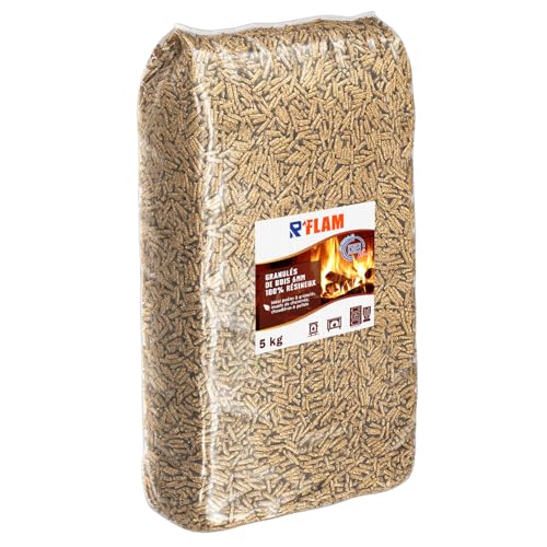 Granulés de Bois (pellets de Chauffage) 6 mm 100% résineux – Combustible Premium pour poêle à granulé, Inserts et chaudière à pellets – Pouvoir...