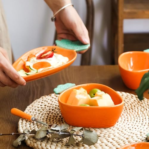 Callaron 4647G9S24V2LW10MF92B Carrot Shaped Salad Bowl Fruit Breakfast Food Serving Bowl Home Restaurant Tableware Cute Easter Carrot Bowl Snacks Candy Dessert Storage thumb #6