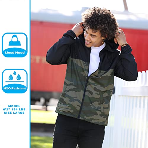 Image of Global Blank Men's Windbreaker Jacket Lightweight Water-Resistant Windbreakers for Men