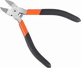 Nipper, Chrome Vanadium Steel, Thin Blade Tip, Anti-Slip Grip, Spring Loaded Design, Great for Plastic Models, DIY Work, Jewelry Making, 6.3 inches (160 mm)